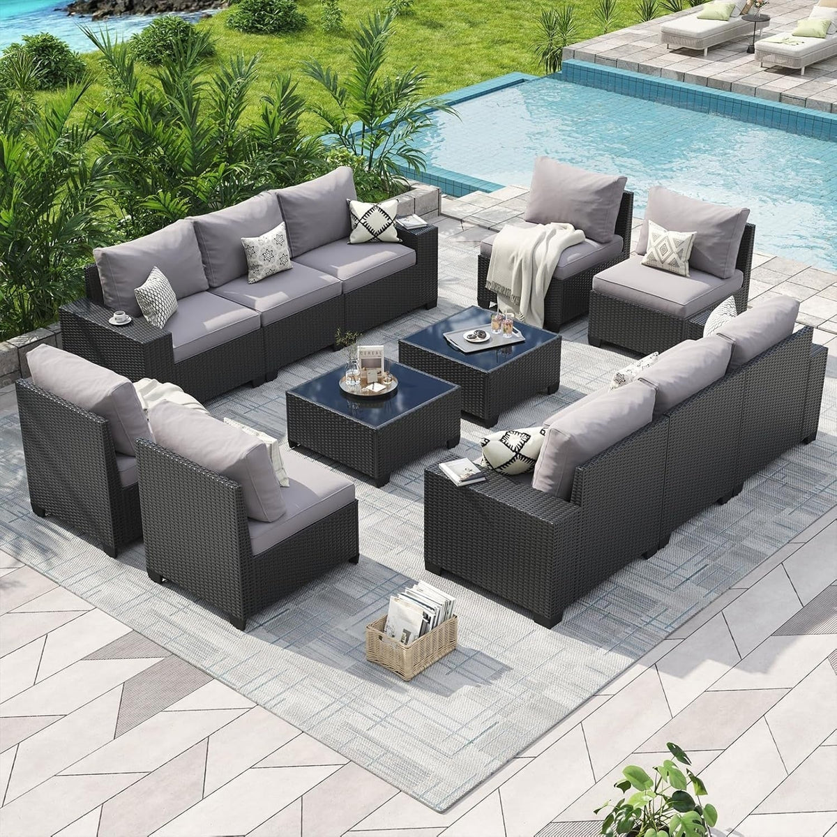 Outdoor Patio Furniture Sets with 4in Thicken Cushion