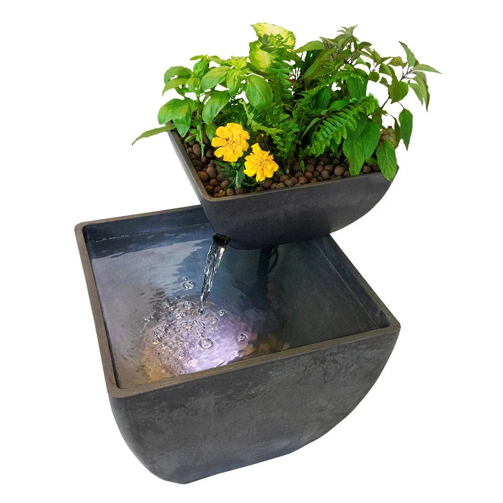 Fuente AquaSprouts: Jardín de Agua Hidropónico, Acuapónico (8 Galones)