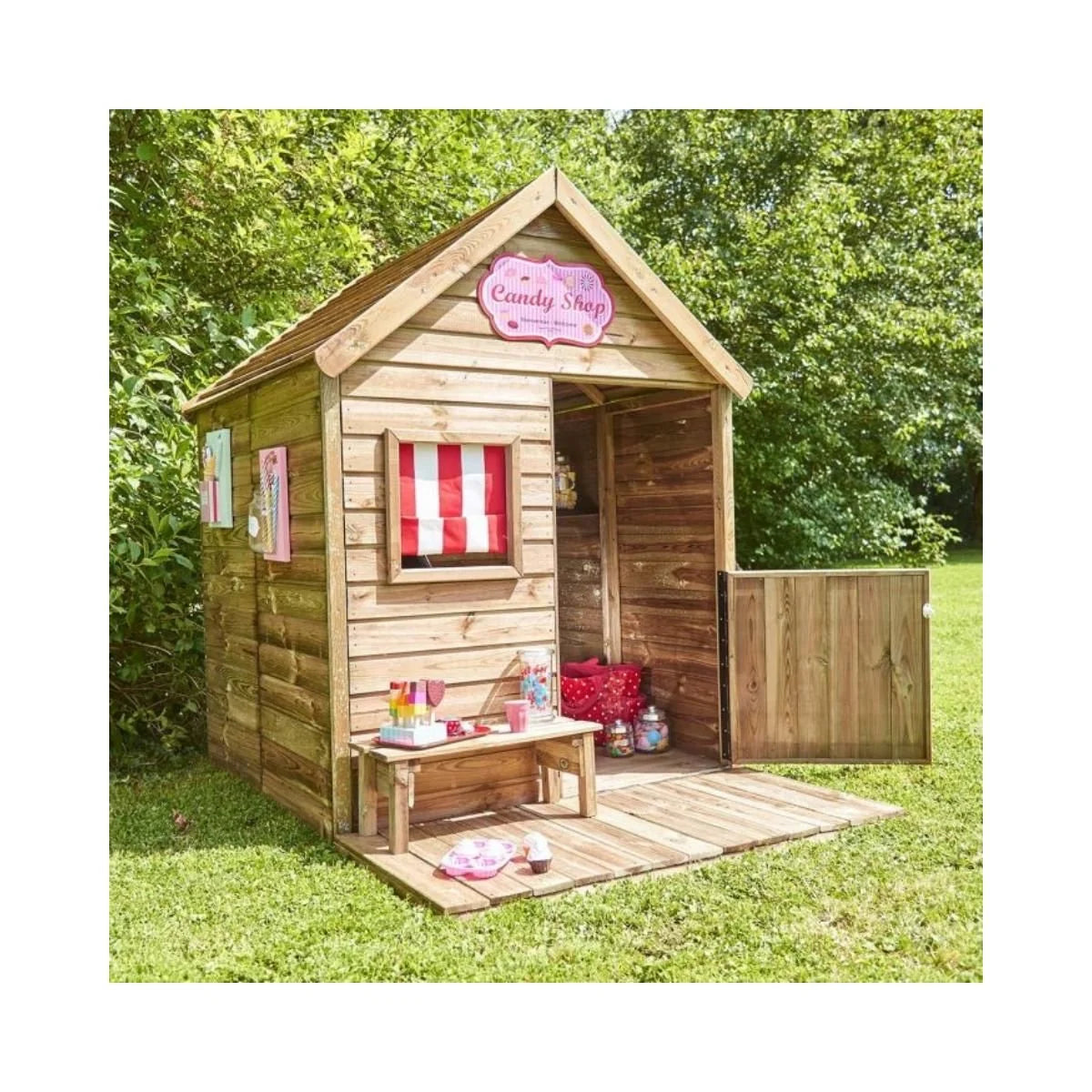 Casita Infantil De Madera Con Banco Heidi Soulet