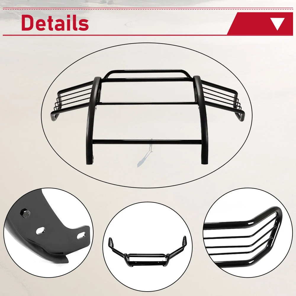 Protector de Rejilla y Parachoques delantera de Acero Negro Kojem para Toyota Tundra 2000-06 y Sequoia 2001-04