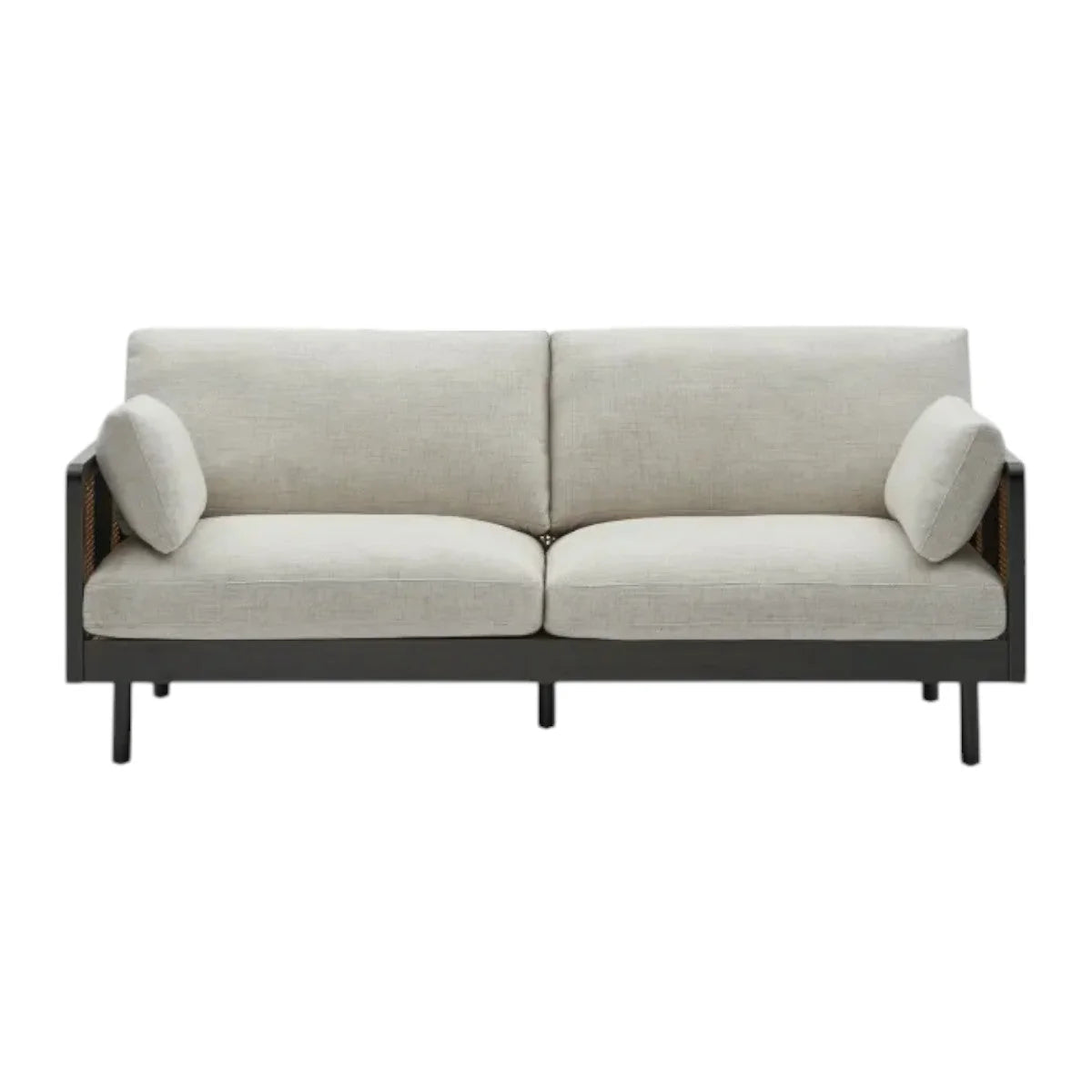 Neci Solid Teak Wood & Rattan 3 Seater Sofa