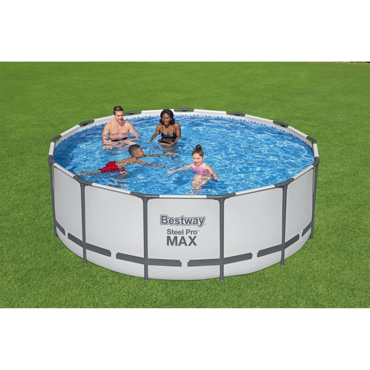 Bestway Steel Pro MAX Round Above Ground Swimming Pool with Pump & Cover