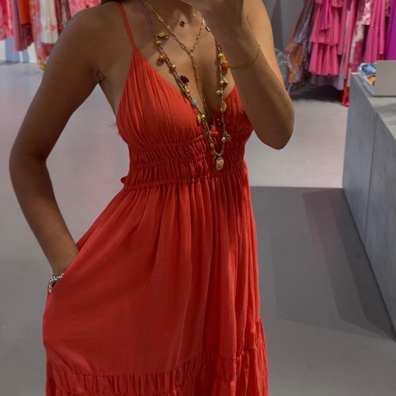 Maxikleid aus 100 % Baumwolle – Bild 2