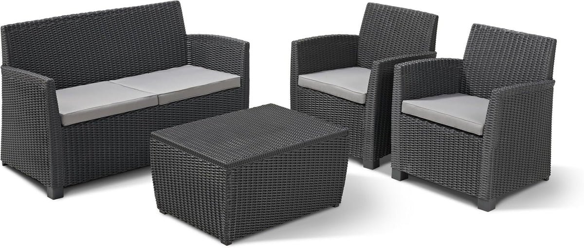 Mia Ensemble Table de Rangement en Graphite