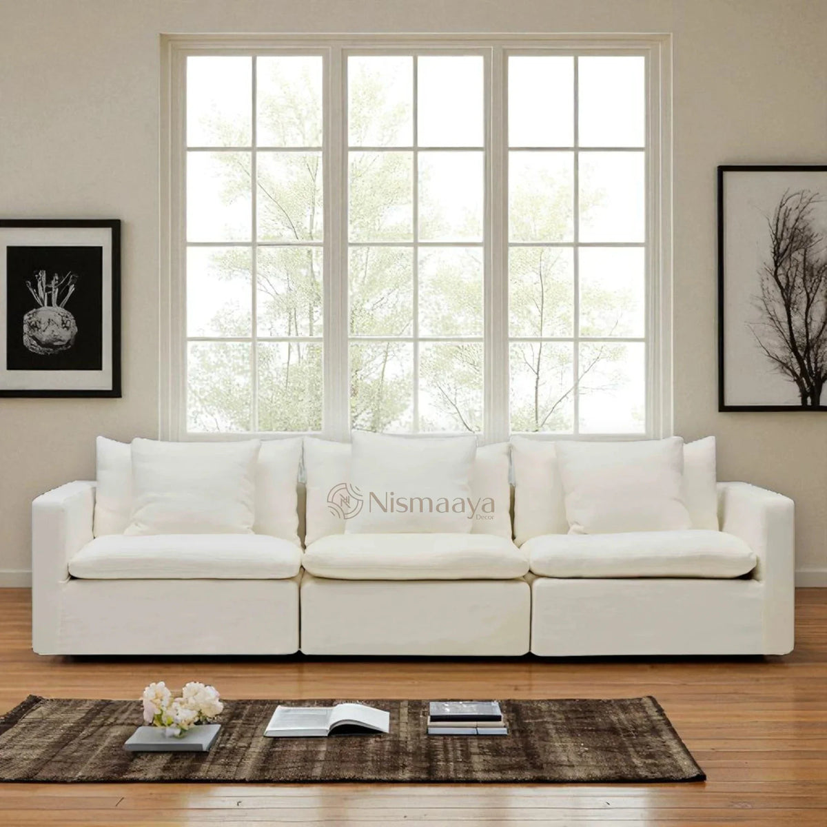 Nismaaya Cape Modular Sofa Warm Stone 3 Seater