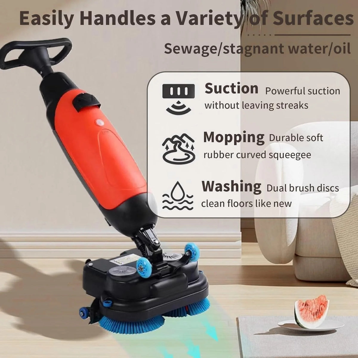 Polisseuse de sols professionnelle rotative double brosse nettoyage industriel