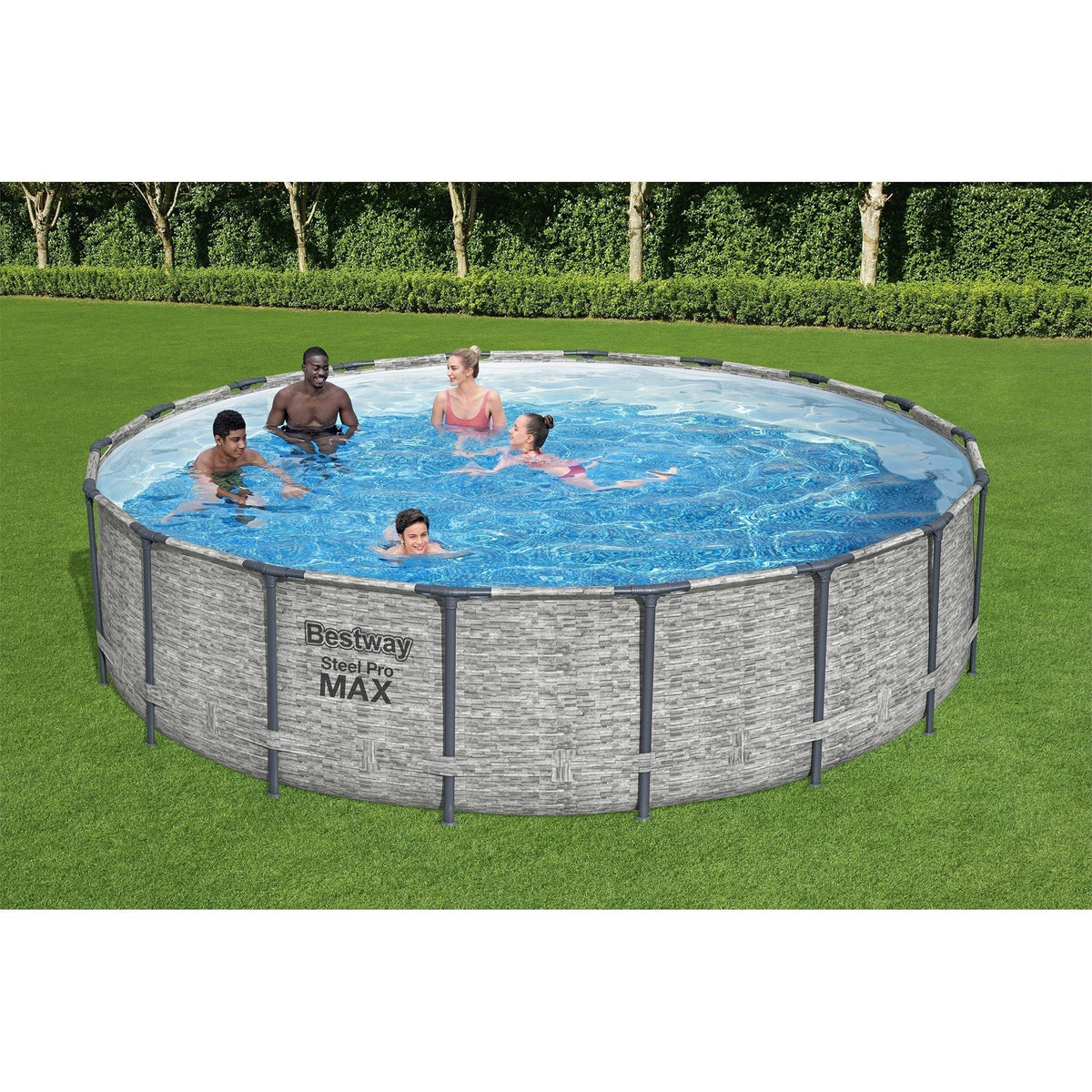 Bestway Steel Pro MAX Round Above Ground Swimming Pool with Pump & Cover
