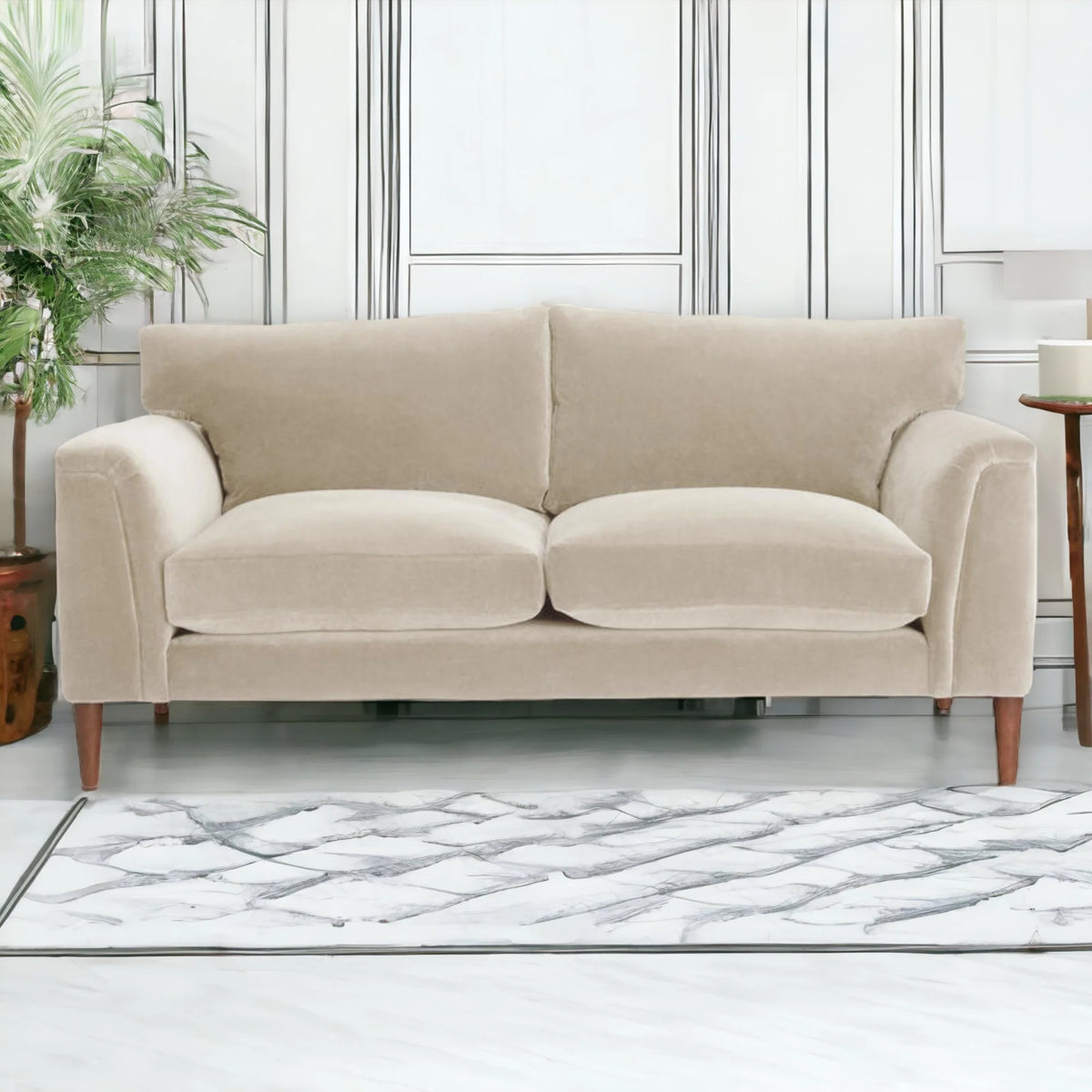Jui 3 Seater Teak Wood Sofa