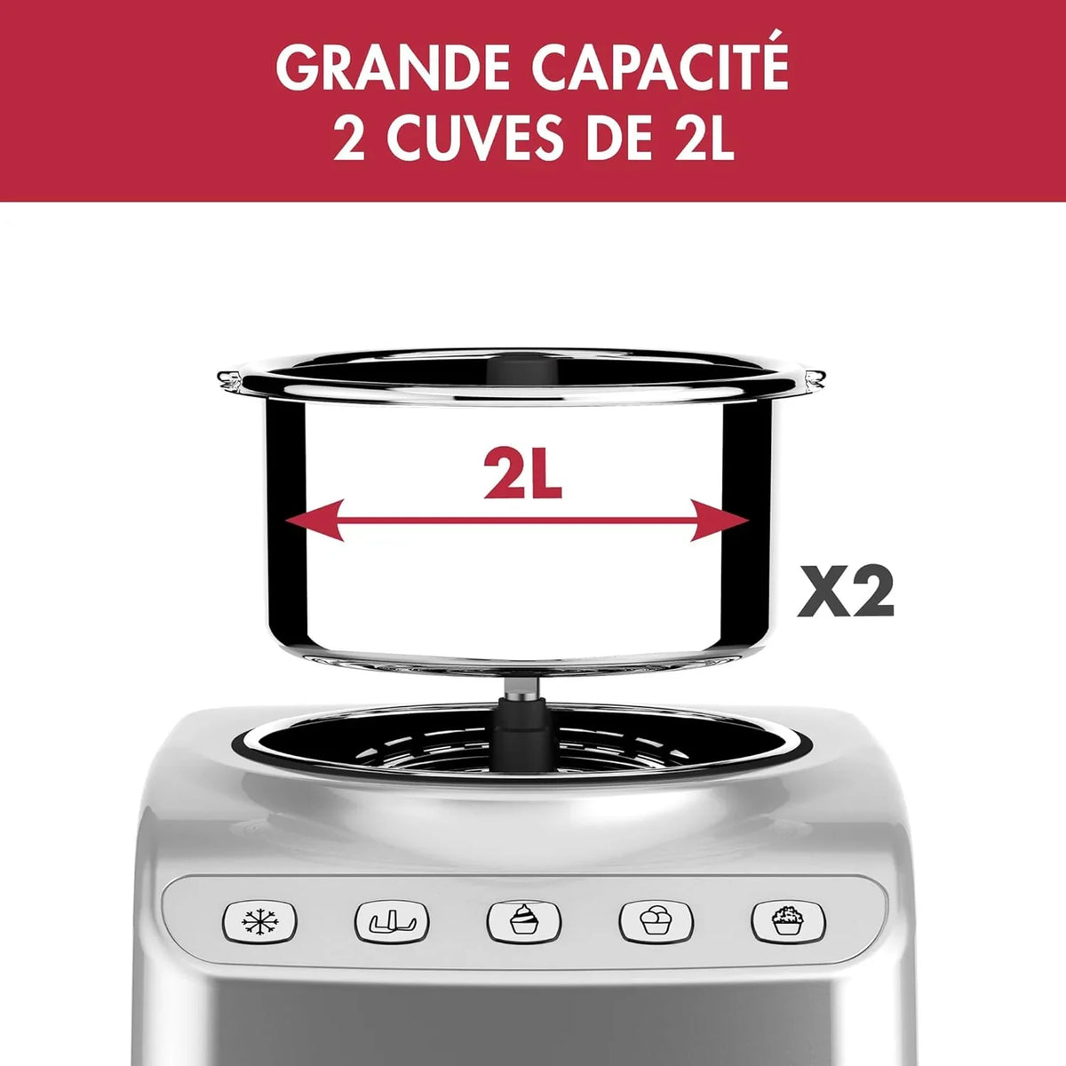 Magimix Gelato Expert sorbetière 11680, turbine pro, granité/glace italienne