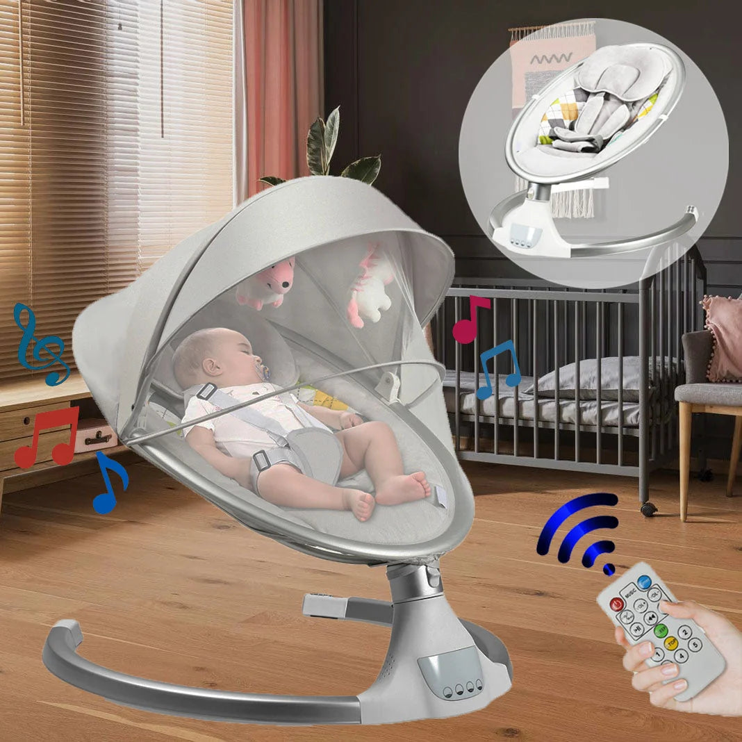 Columpio Automático de Lujo para Bebé con Balancín y Silla Mecedora Infantil