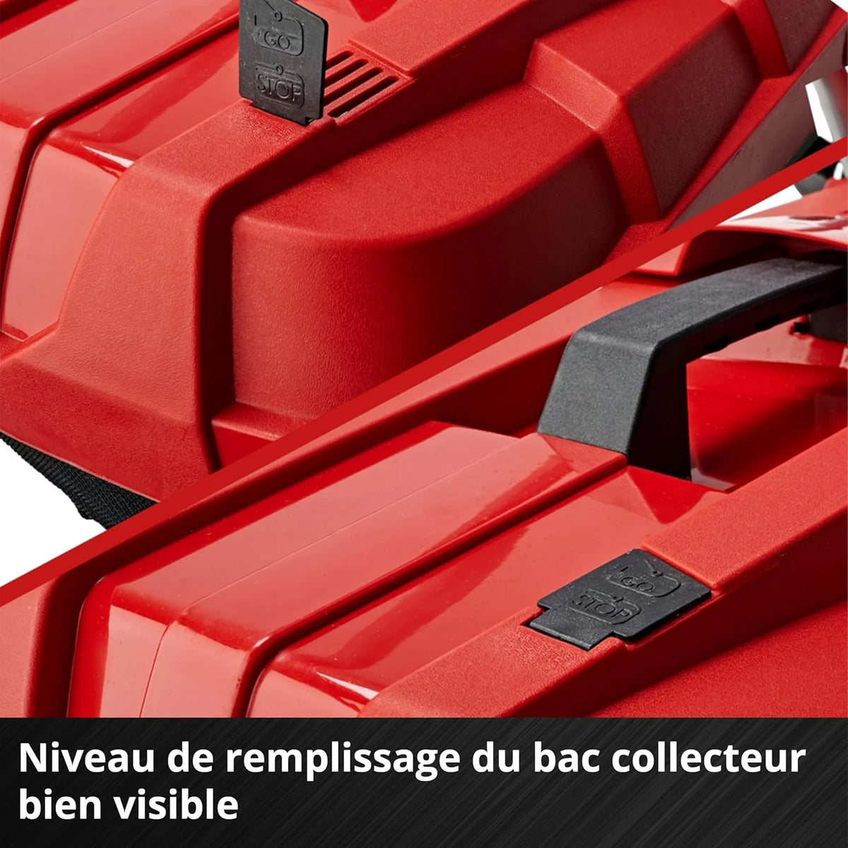 Einhell Tondeuse à gazon sans fil GE-CM 18/33 Li Kit Power X-Change (18V, Largeur de Coupe 33cm, Surface conseillée 200 m²) Livré avec Batterie 4,0 Ah et Chargeur