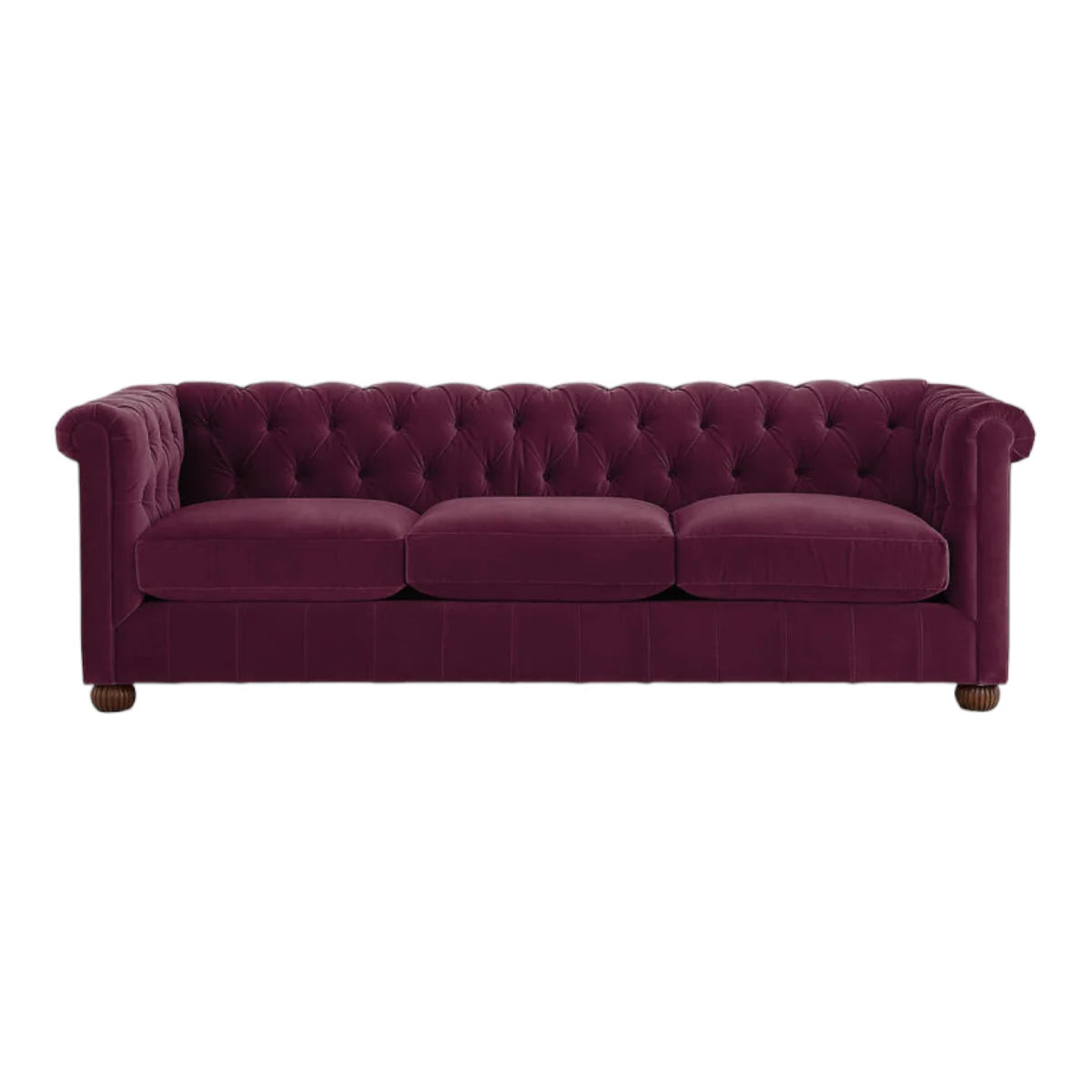 Brenna 3 Seater Teak Wood Fabric Sofa