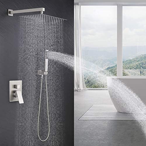 Sistema de Ducha KES con Cabezal de Ducha Rain de 12 Pulgadas
