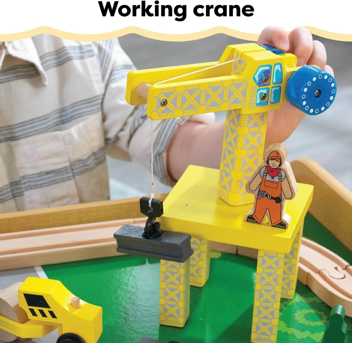 KidKraft Waterfall Mountain Wooden Train and Table Set with Storage Boxes, Railway Circuit with Cars, Helicopter and Plane Toy Children 3+ Years (17850)