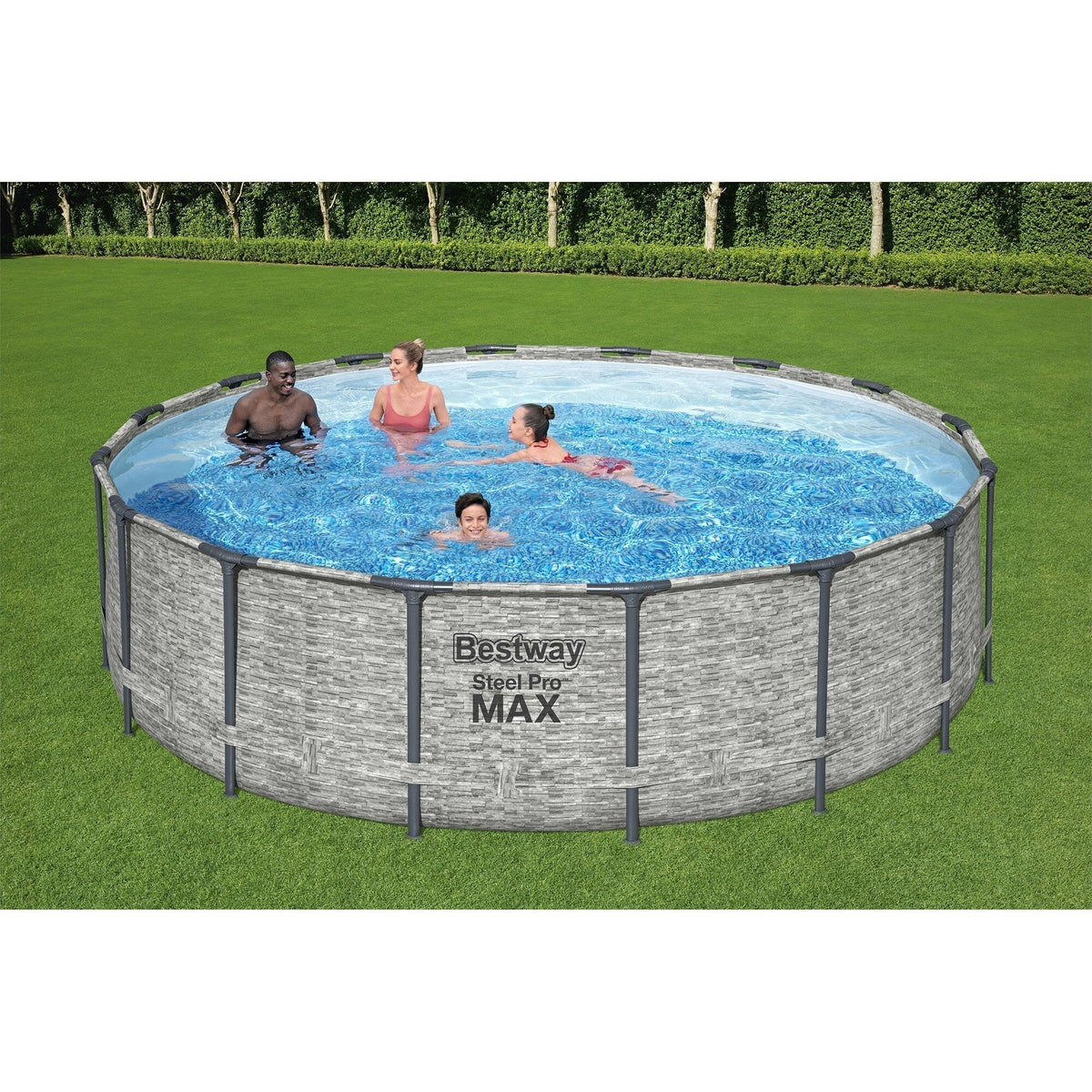 Bestway Steel Pro MAX Round Above Ground Swimming Pool with Pump & Cover