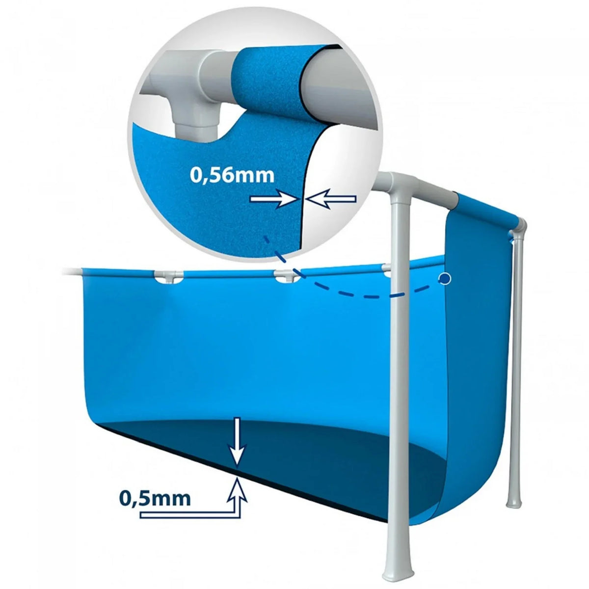 Piscina Desmontable Tubular Intex Small Frame 450x220x84 cm