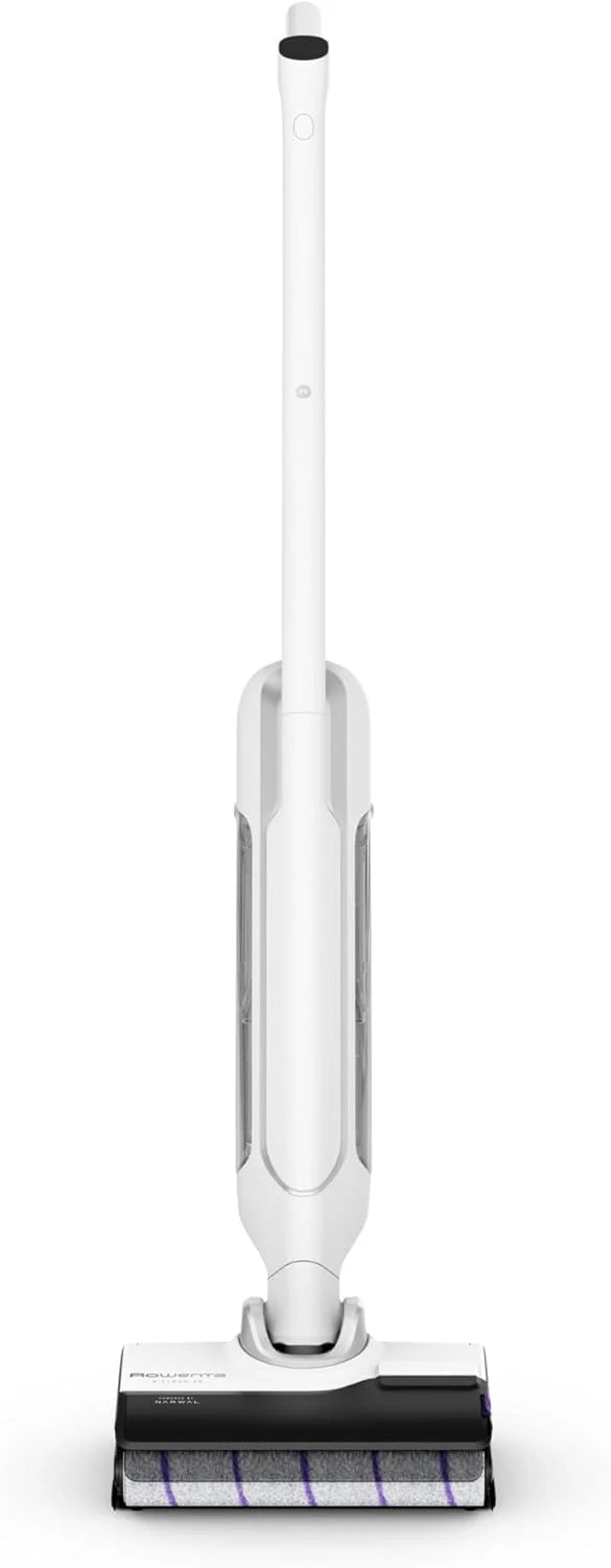 Rowenta X-Clean 10, Aspirateur Laveur sans Fil, Inclinable 180°, Auto-Nettoyage et séchage 65°C, 60min, pour tâches tenaces, Poils d’Animaux YY5785FE, Blanc