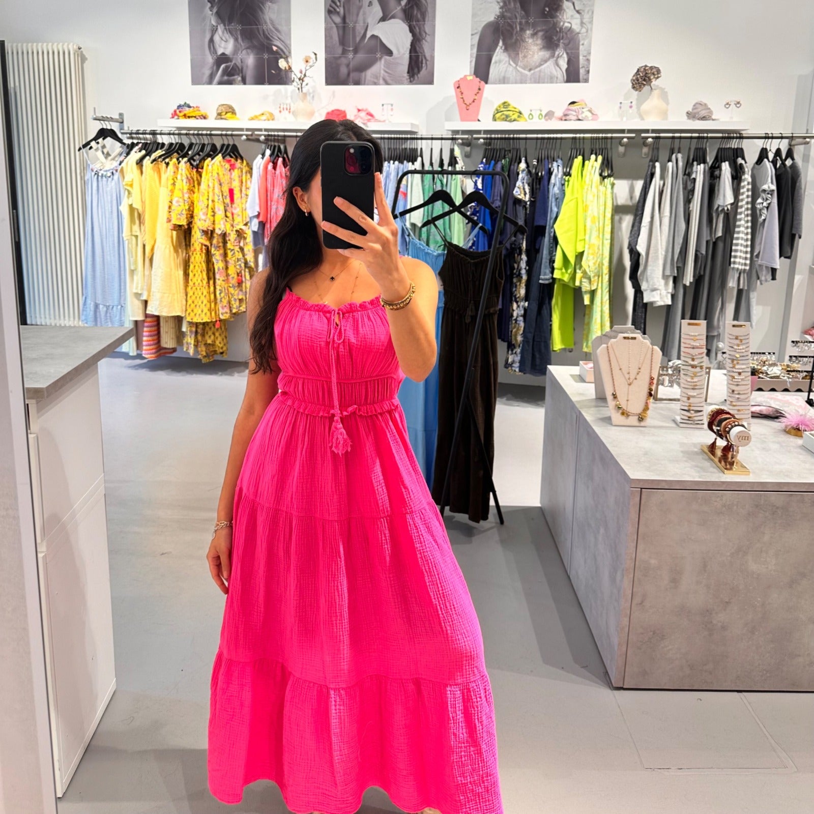Luftiges Maxikleid Pink – Bild 1