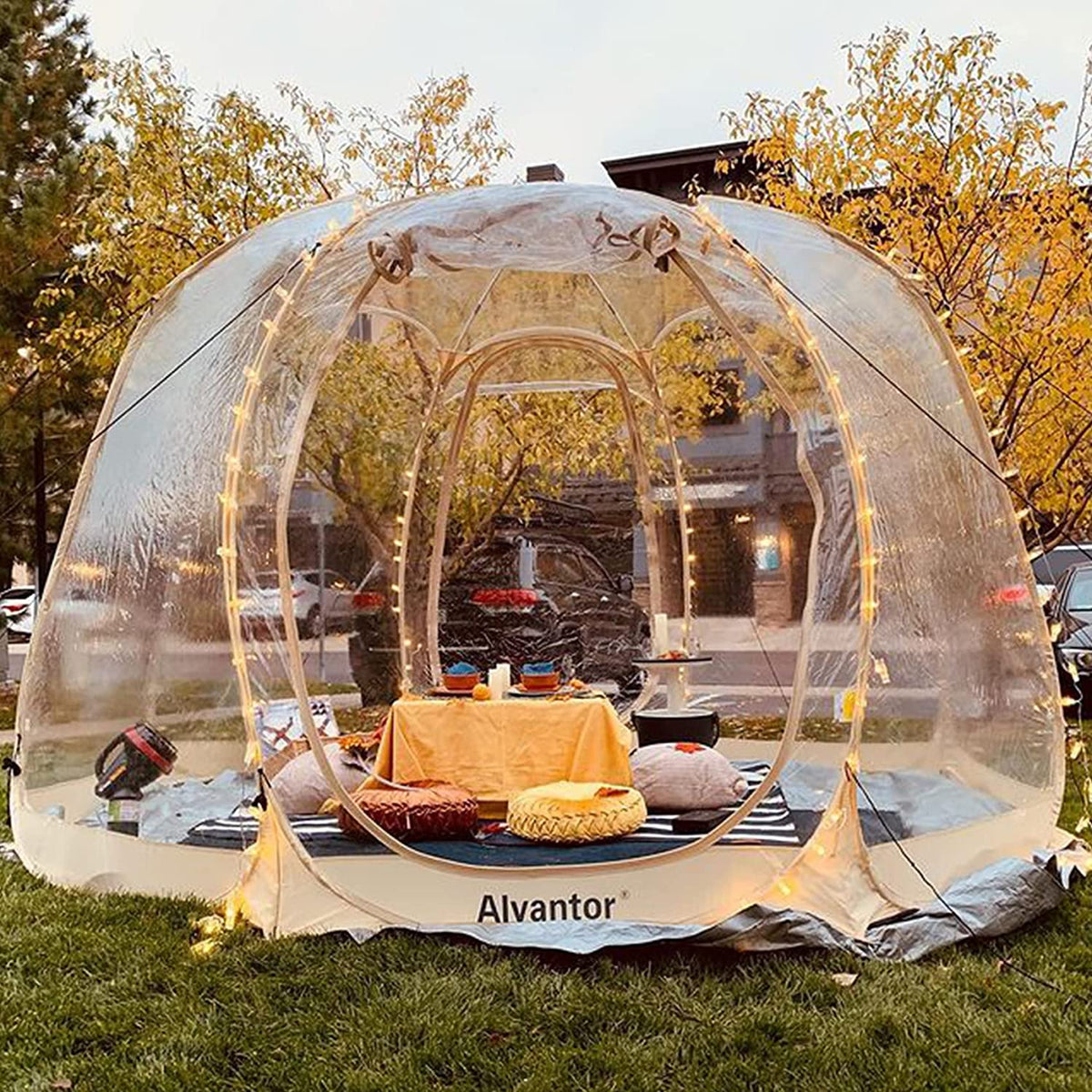 Alvantor Tienda Burbuja Gazebo Plegable, Cúpula Igloo para Jardín y Patio para 8-10 Personas