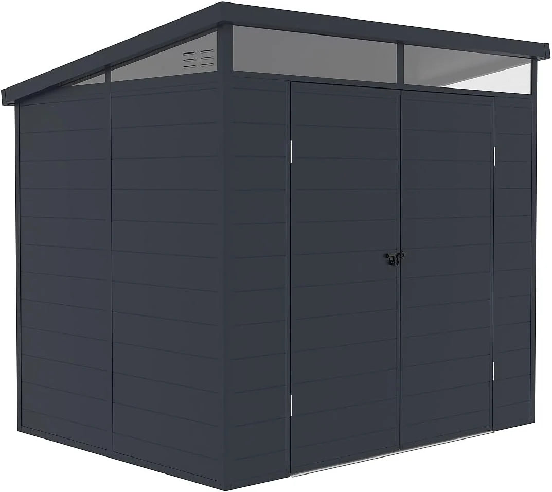 Vente-unique - Abri de Jardin en résine Gris Anthracite 4,57 m² avec Plancher - MINARO