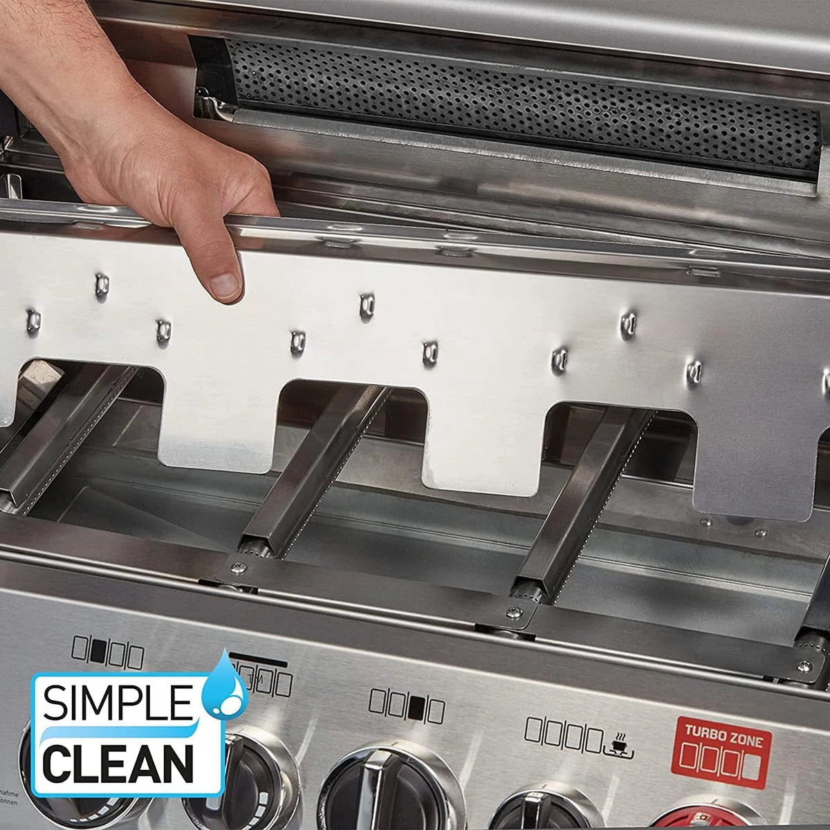 ENDERS - Barbecue Monroe Pro 4 SIK Turbo - 4 brûleurs dont 1 Turbo Zone - 1 brûleur arrière infrarouge - 1 brûleur latéral - Simple Clean - Switch Grid - Jusqu'à 14 convives - 21,1 kW