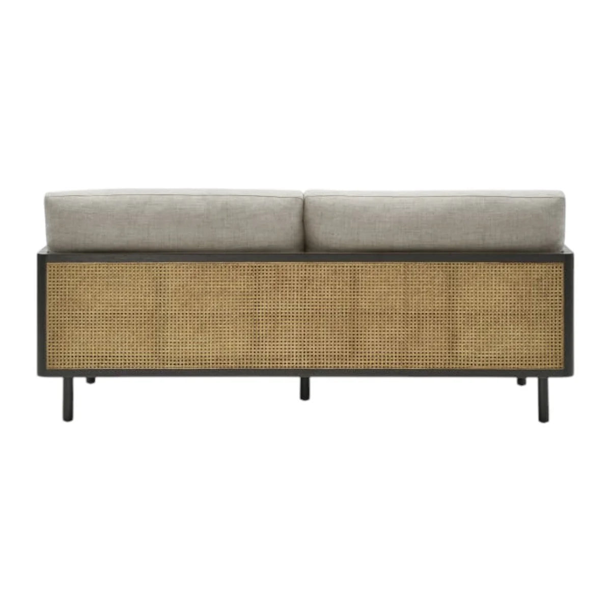 Neci Solid Teak Wood & Rattan 3 Seater Sofa