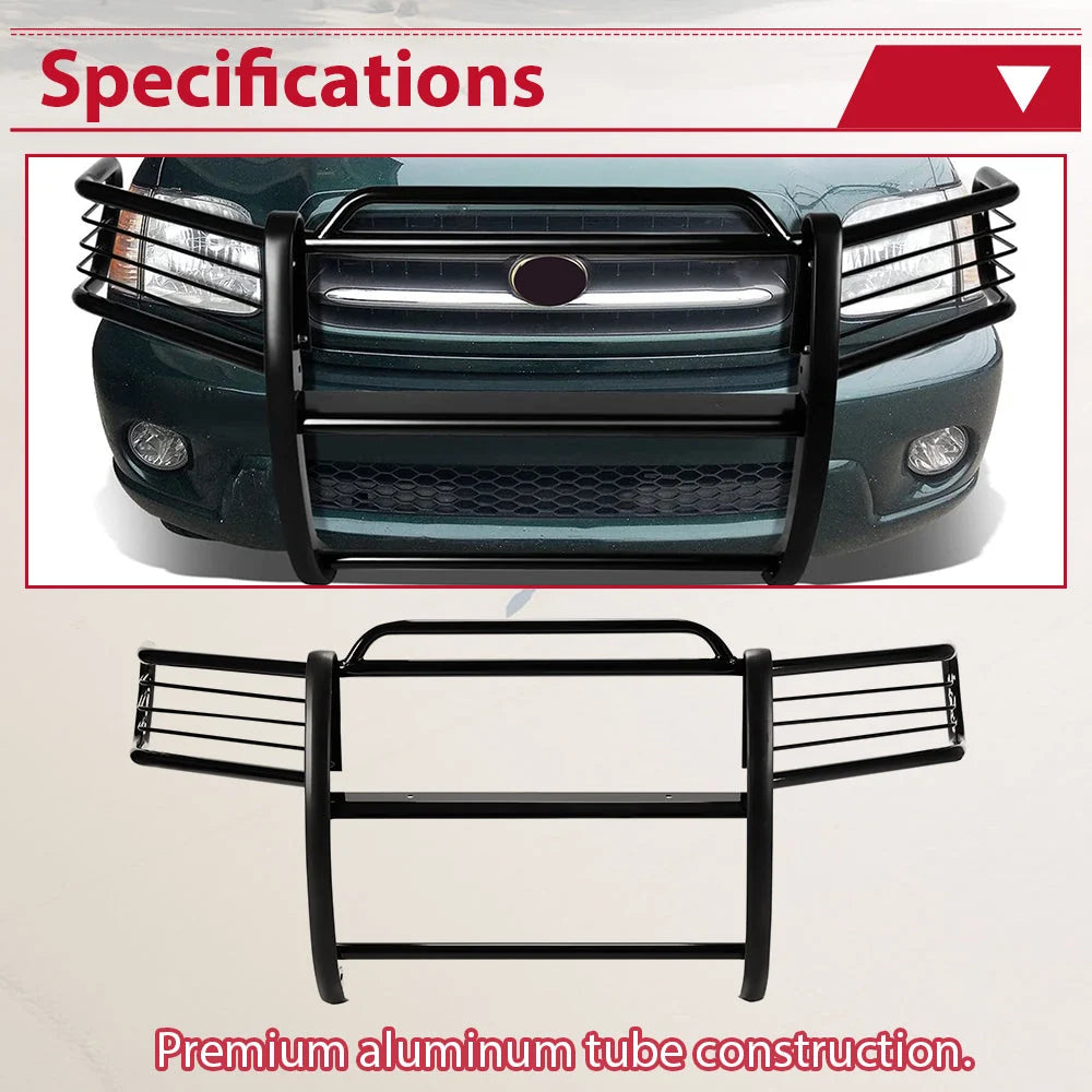 Protector de Rejilla y Parachoques delantera de Acero Negro Kojem para Toyota Tundra 2000-06 y Sequoia 2001-04